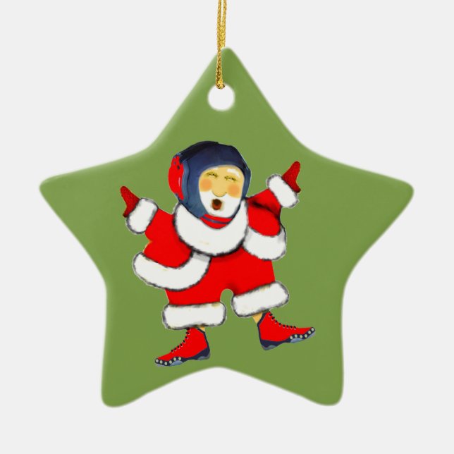 Brottningspresent jul julgransprydnad keramik (Framsidan)