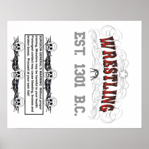 Brottningvarningsaffisch Poster