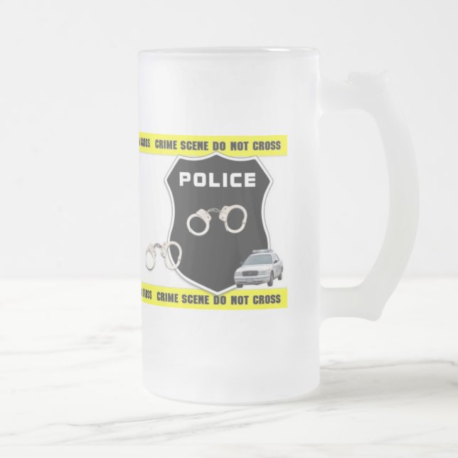 Brotts- platsöl Stein för polis Frostat Ölglas (Höger)