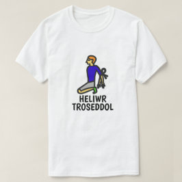 Brottslig person och walesisk text heliwr troseddo t shirt