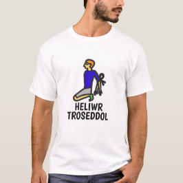 Brottslig person och walesisk text heliwr troseddo t shirt