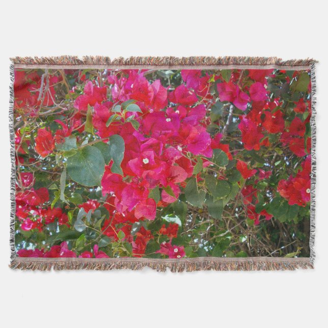 Brottsmål: Blommar av Röda Bougainvilleas Filt (Framsidan)