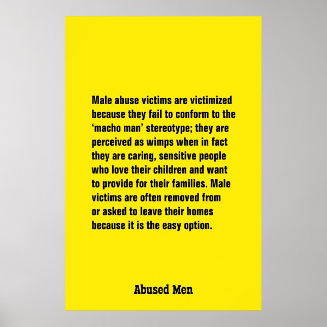 Brottsoffer som misshandlar män är offer för ... poster (Framsidan)