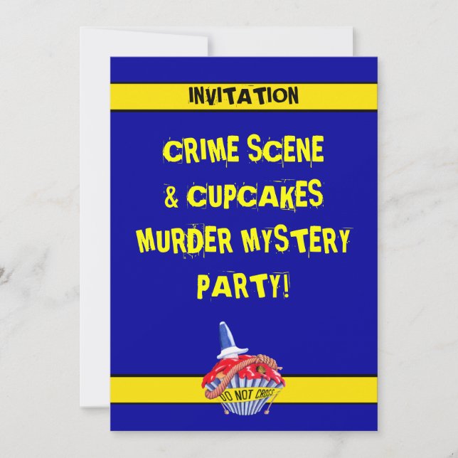 Brottsscen Cupaka Murder Mystery Inbjudan (Framsida)