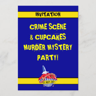 Brottsscen Cupaka Murder Mystery Inbjudan