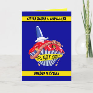 Brottsscen Cupaka Murder Mystery Inbjudningskort