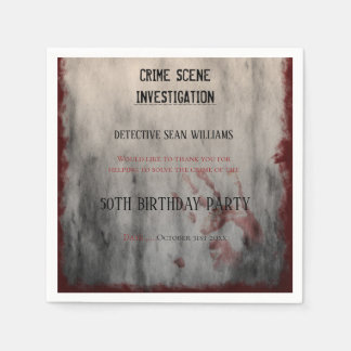 Brottsutredning 50:e födelsedag pappersservett