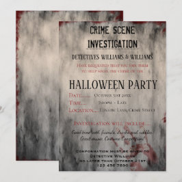 Brottsutredning i Halloween fest Inbjudningar
