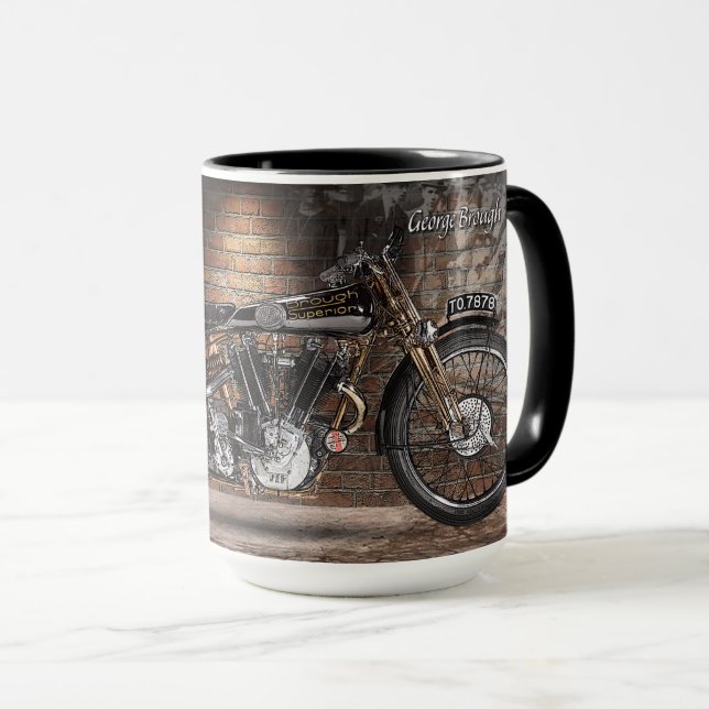 Brough överlägsen SS100 Motorbike 1929 Mugg (Framsida höger)