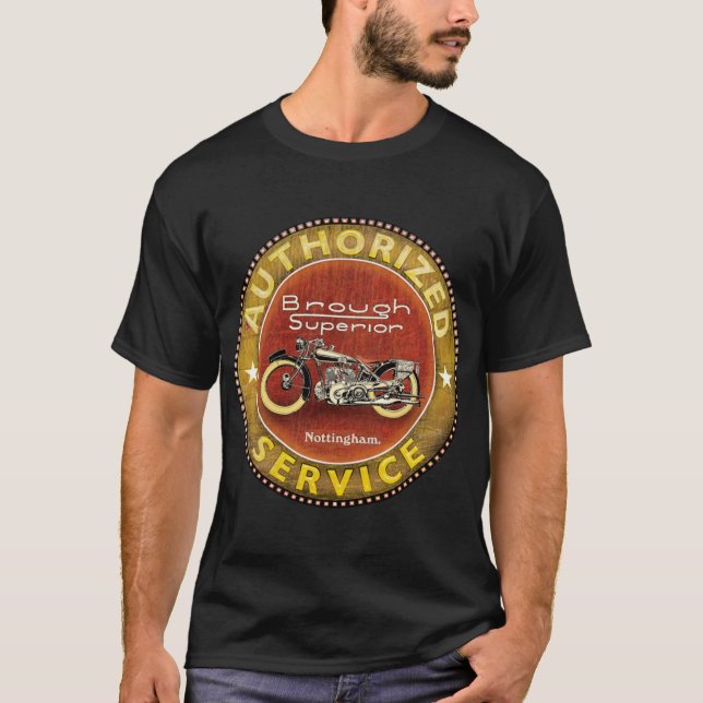 Brough Superior Motorcyklar T Shirt (Framsida)
