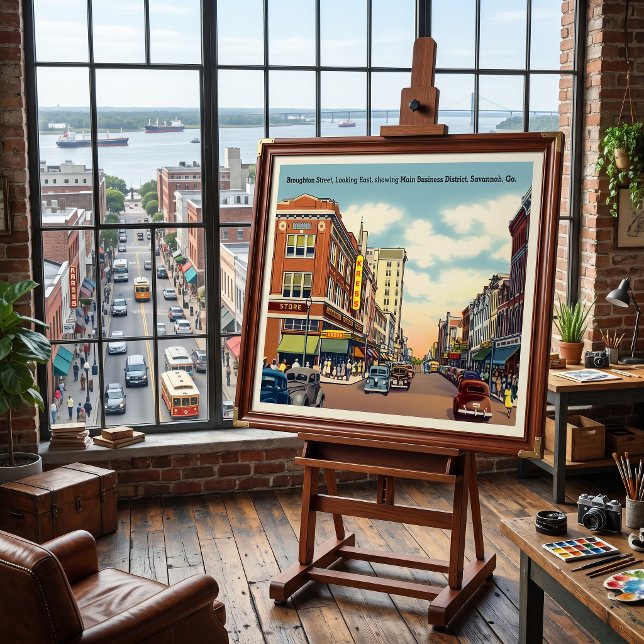 Broughton Street Savannah GA vintage Poster (Skapare uppladdad)