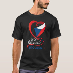 Broumov Czech Republic Heart Flagga Lejon Jacka av T Shirt