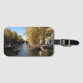 Brouwersgracht Amsterdam Canal Autumn Photo Bagagebricka
