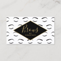 Brovar och lash Mönster White/Black/Guld