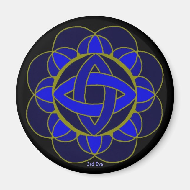 "Brow (3rd Öga) Chakra" Magnet (Framsidan)