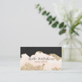 Brow Artist Card med Brow Microblading Aftercare Visitkort