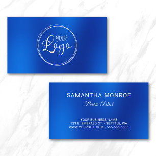 Brow Artist Företagets Logotyp Royal Blue Ombre Bl Visitkort