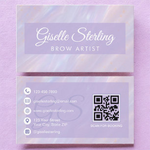 Brow Artist Iridescent Pastel Opal HoloGrapal Visitkort
