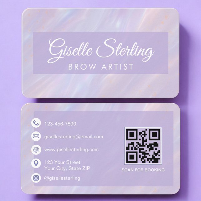 Brow Artist Iridescent QR-kod Professionell Visitkort (Skapare uppladdad)