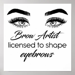 Brow Artist licensierad till Shape Eyebrows B Poster