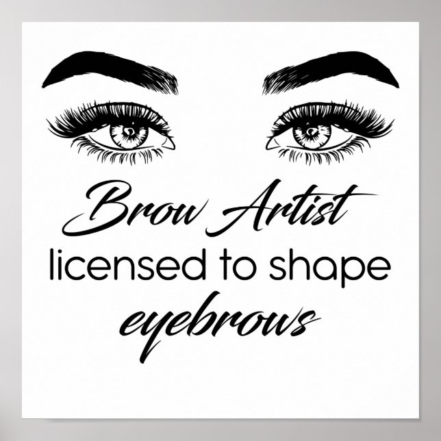 Brow Artist licensierad till Shape Eyebrows B Poster (Framsidan)