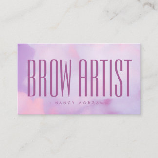 Brow Artist Lila Pastell Holografisk Visitkort
