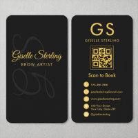 Brow Artist Monogram Black Guld QR Code Beauty