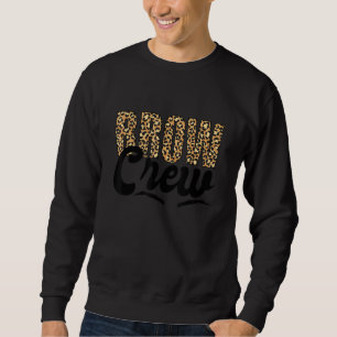 Brow Crew Brow Artist Brow Tech Leopard Brow Crew Lång Ärmad Tröja