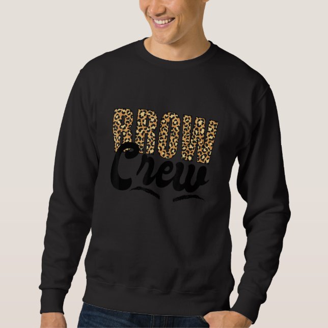 Brow Crew Brow Artist Brow Tech Leopard Brow Crew Lång Ärmad Tröja (Framsida)