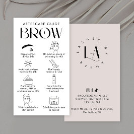 Brow Lamation Aftercare Modern Logotyp Cream Visitkort