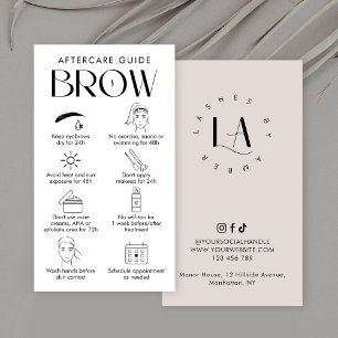 Brow Lamation Aftercare Modern Logotyp Cream Visitkort