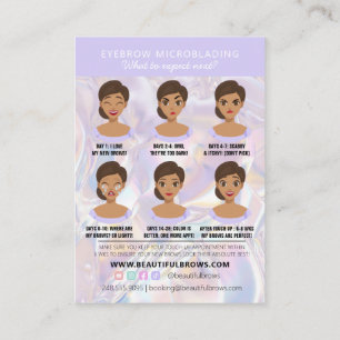 Brow Microblading Aftercare Crystal HoloGraph Visitkort
