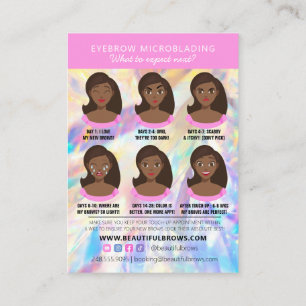 Brow Microblading Aftercare Crystal HoloGraph Visitkort