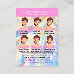 Brow Microblading Aftercare Crystal HoloGraph Visitkort