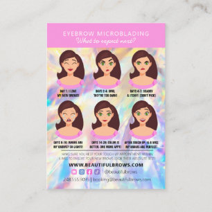 Brow Microblading Aftercare Crystal HoloGraph Visitkort