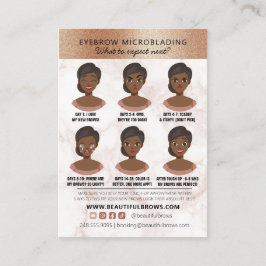 Brow Microblading Aftercare & Möte Marble Visitkort