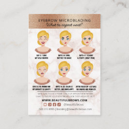 Brow Microblading Aftercare & Möte Marble Visitkort