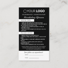 Brow Microblading Aftercare & Möte Reminder Visitkort