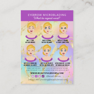 Brow Microblading Aftercare & Möte Reminder Visitkort