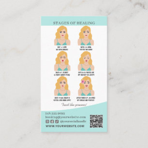 Brow Microblading Aftercare & Möte Reminder Visitkort