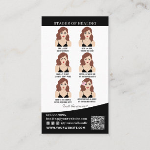 Brow Microblading Aftercare & Möte Reminder Visitkort