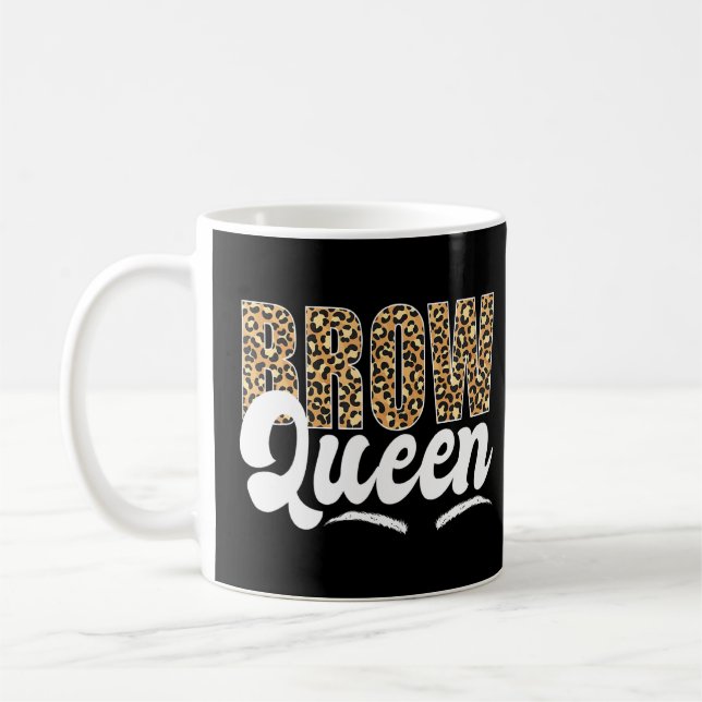 Brow Queen Brow Artist Brow Tech Leopard Brow Quee Kaffemugg (Vänster)