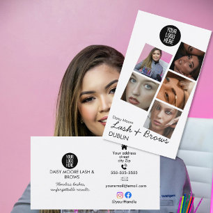 Brow Tech Foto Portfolio ögonbrynstatuering Design Visitkort