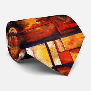 Browish Red Gult Modern Art Abstrakt Slips