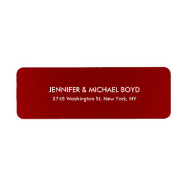 Browish Red Unique Modern Snyggt Lakan Returadress Etikett