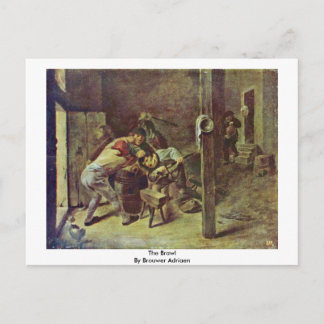 Browl av Brouwer Adriaen Vykort