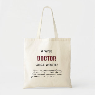 Brown A Wise Doktor Gång Wrote Funny Novelty Tygkasse