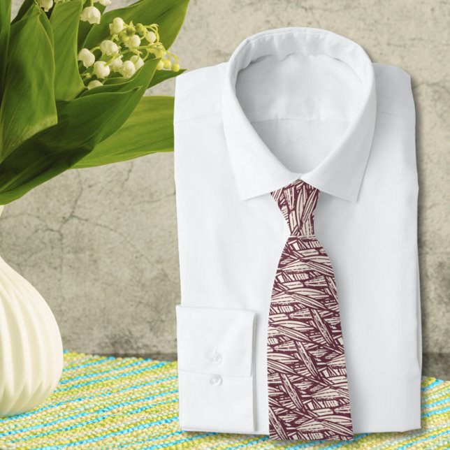 Brown Abstrakt Bröllop Neck Tie Slips (Skapare uppladdad)