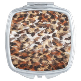 Brown Abstrakt Compact Spegel Fick Spegel