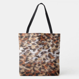 Brown Abstrakt Tote Tygkasse